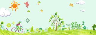 春天植树节绿色banner高清