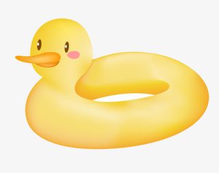 手绘游泳圈矢量图下载免抠