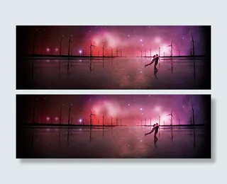 唯美梦幻大气情侣淘宝海报背景