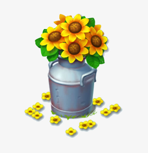 手绘菊花免抠