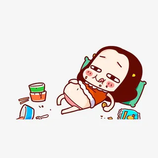 手里拿着零食躺着吃免抠