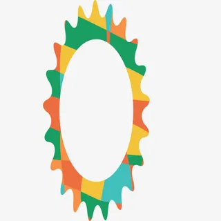 创意卡通花边框免抠