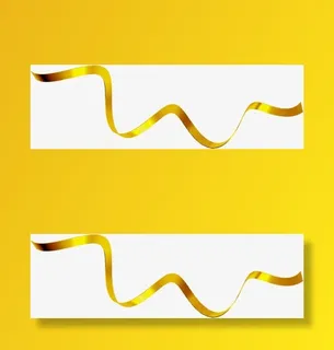 飘逸的黄色线条文件免抠