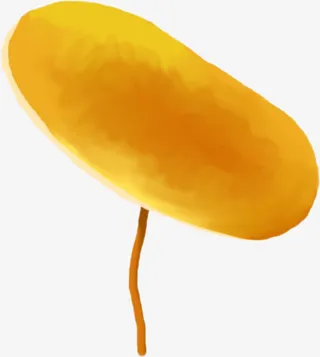 创意合成橙色的荷叶效果素材免抠