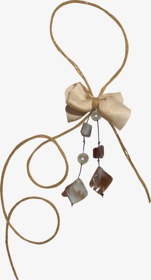 绳索吊件挂件蝴蝶结装饰免抠