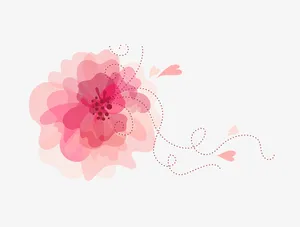 梦幻美丽花朵图形免抠