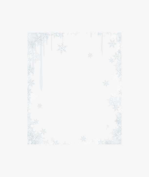 雪花装饰边框免抠