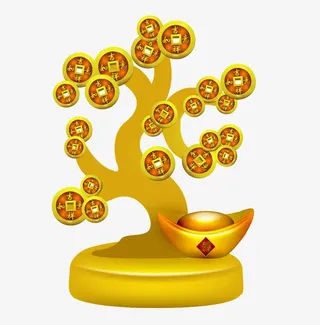 摇钱树免抠