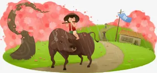 牧童骑黄牛免抠