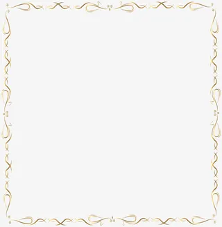 矩形法式花纹边框PNG图片免抠