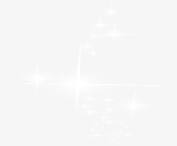 白色星星光效果设计免抠