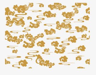 黄色祥云底纹图片素材免抠