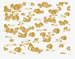 黄色祥云底纹图片素材免抠