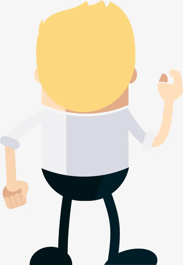 黄色金发男孩免抠