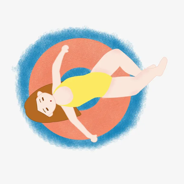 孩子游泳png 透明 素材泳圈免抠