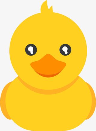 黄色可爱呆萌小鸭子免抠