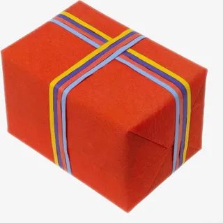 红色卡通手绘礼盒情人节免抠