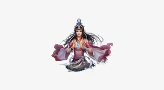 紫色古风游戏女神服饰免抠