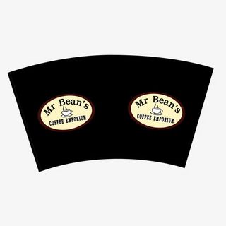 矢量一次性杯子纸杯展开图黑色免抠