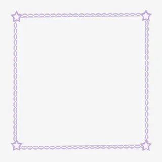 紫色浪漫波浪边框免抠