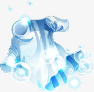 矢量手绘衣服清洗免抠