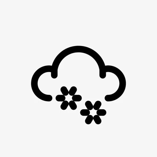 云预测雪雪花天气冬天好天气免抠