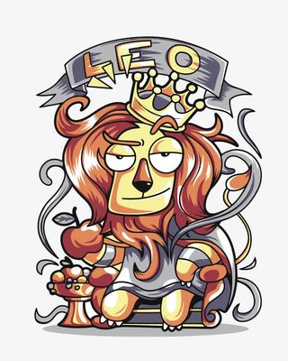 矢量狮子座免抠