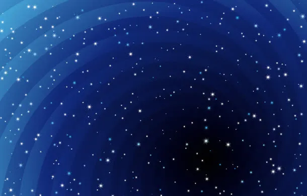 圆圈星光蓝色海报背景七夕情人节