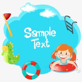 矢量儿童夏季元素免抠