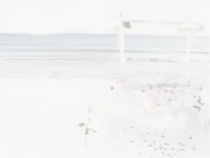 白色沙滩背景七夕情人节