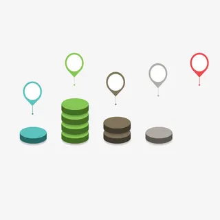 矢量ppt圆饼图免抠