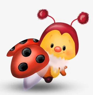 卡通七星瓢虫可爱免抠