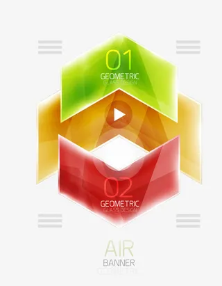 创意彩色箭头设计矢量素材免抠