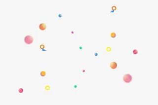 双十一浅色多彩圆球图形装饰免抠