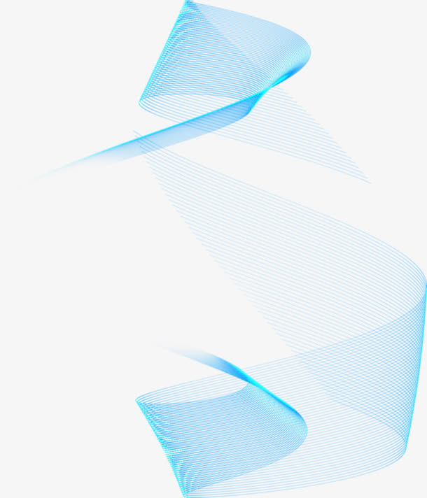 科技感蓝色线条免抠