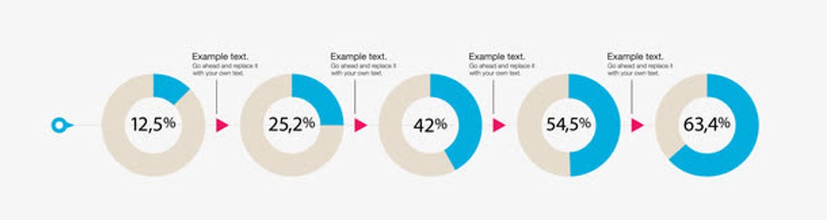 矢量商务饼形图边框素材免抠