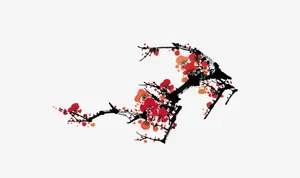 高清水墨梅花装饰免抠