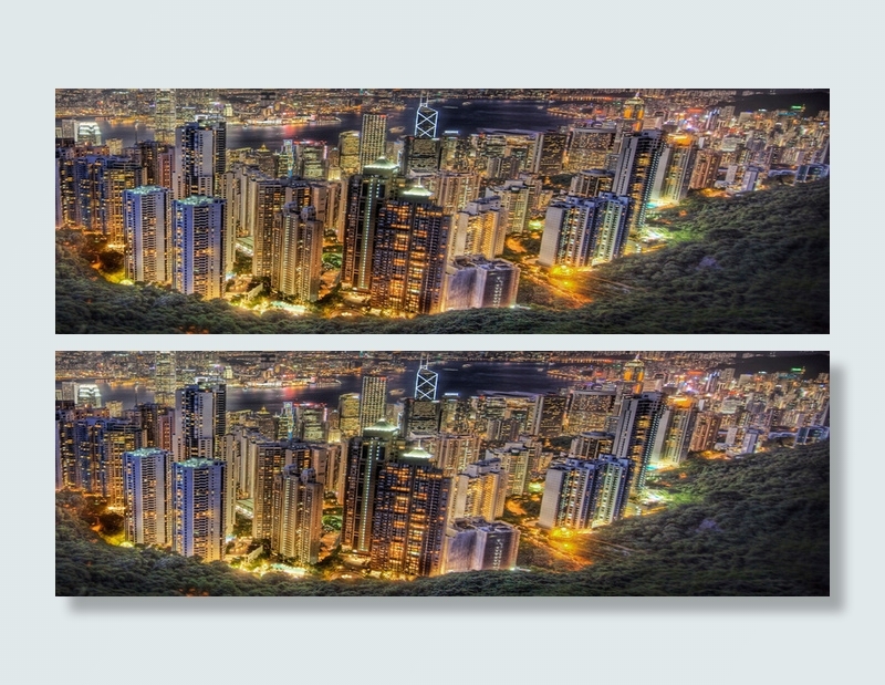 山脚夜空城市万家灯火高清