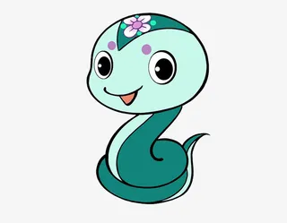 卡通可爱青蛇免抠