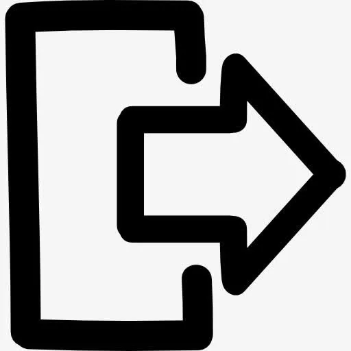 出口手绘界面符号图标免抠