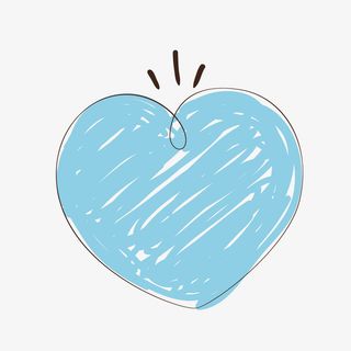 手绘蓝色心形文案背景