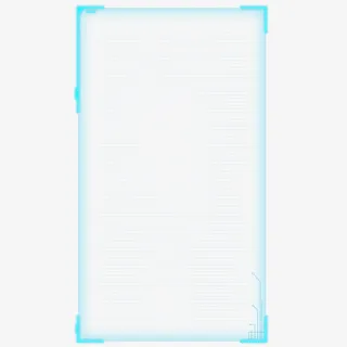 浅蓝色科技感边框元素免抠