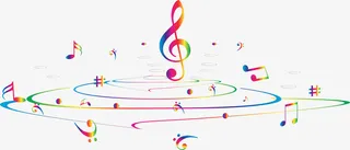 七彩音符乐章免抠