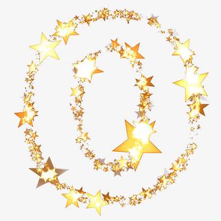 金色唯美装饰大写字母设计字体免抠