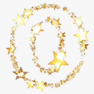 金色唯美装饰大写字母设计字体免抠