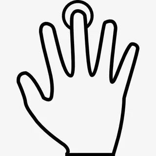 指纹扫描中指图标免抠