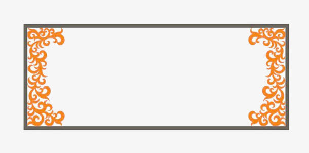 激光切割方框花格中式方框免抠