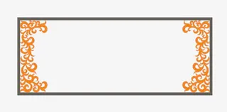 激光切割方框花格中式方框免抠
