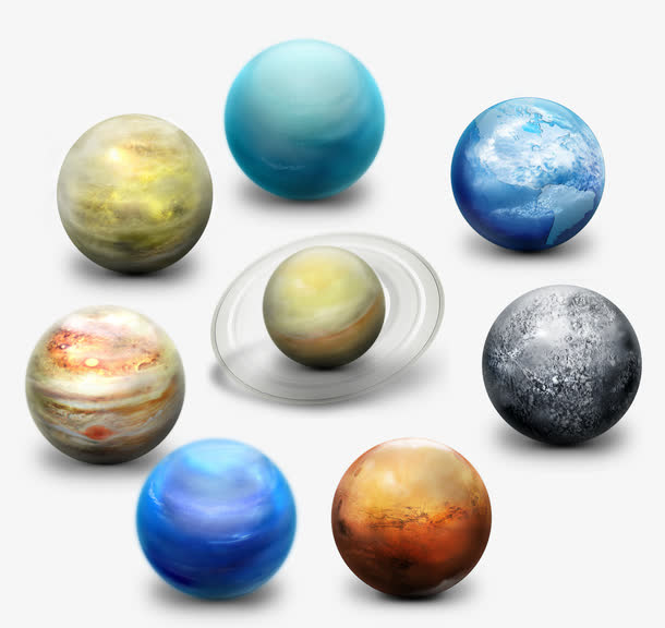 太阳系行星PNG图标免抠