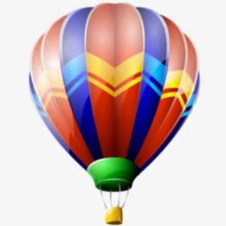 热气球卡通图标免抠